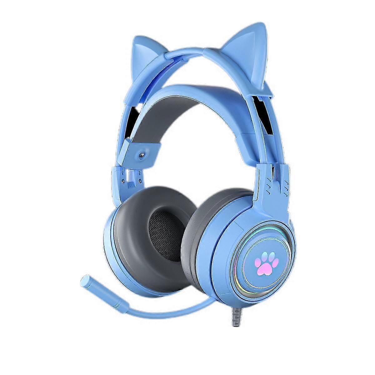 DISHIQING Wired Cat Ears Gaming Headset - Pink