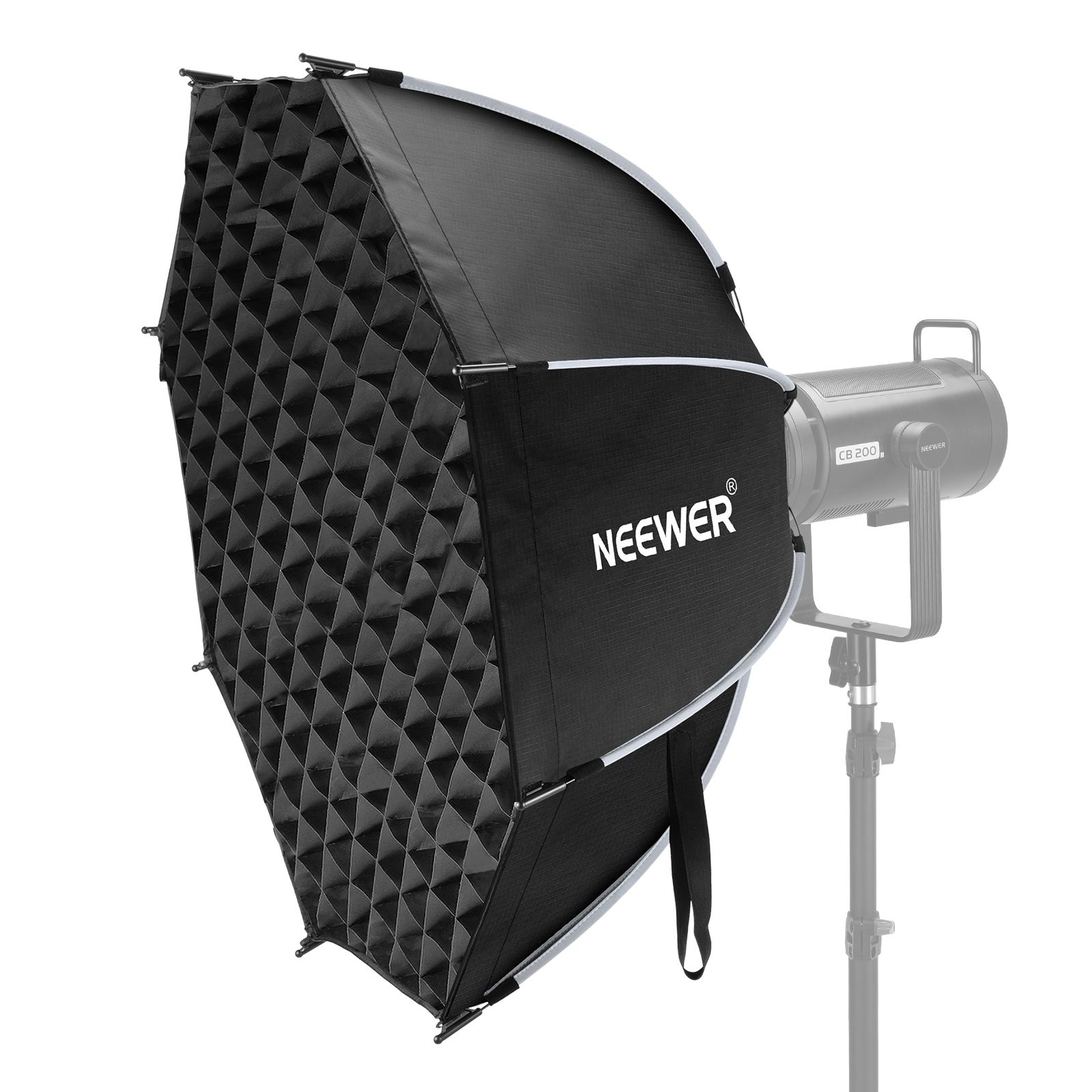 Caja suave de Neewer octogonal de 35,4 pulgadas, caja parabólica con liberación rápida y montaje Bowens, difusor, rejilla, compatible con Aputure 120d y Godox SL60w