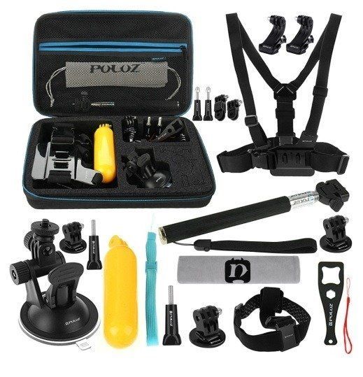 Kit de accesorios Puluz 20 en 1 para cámaras deportivas (PKT1)