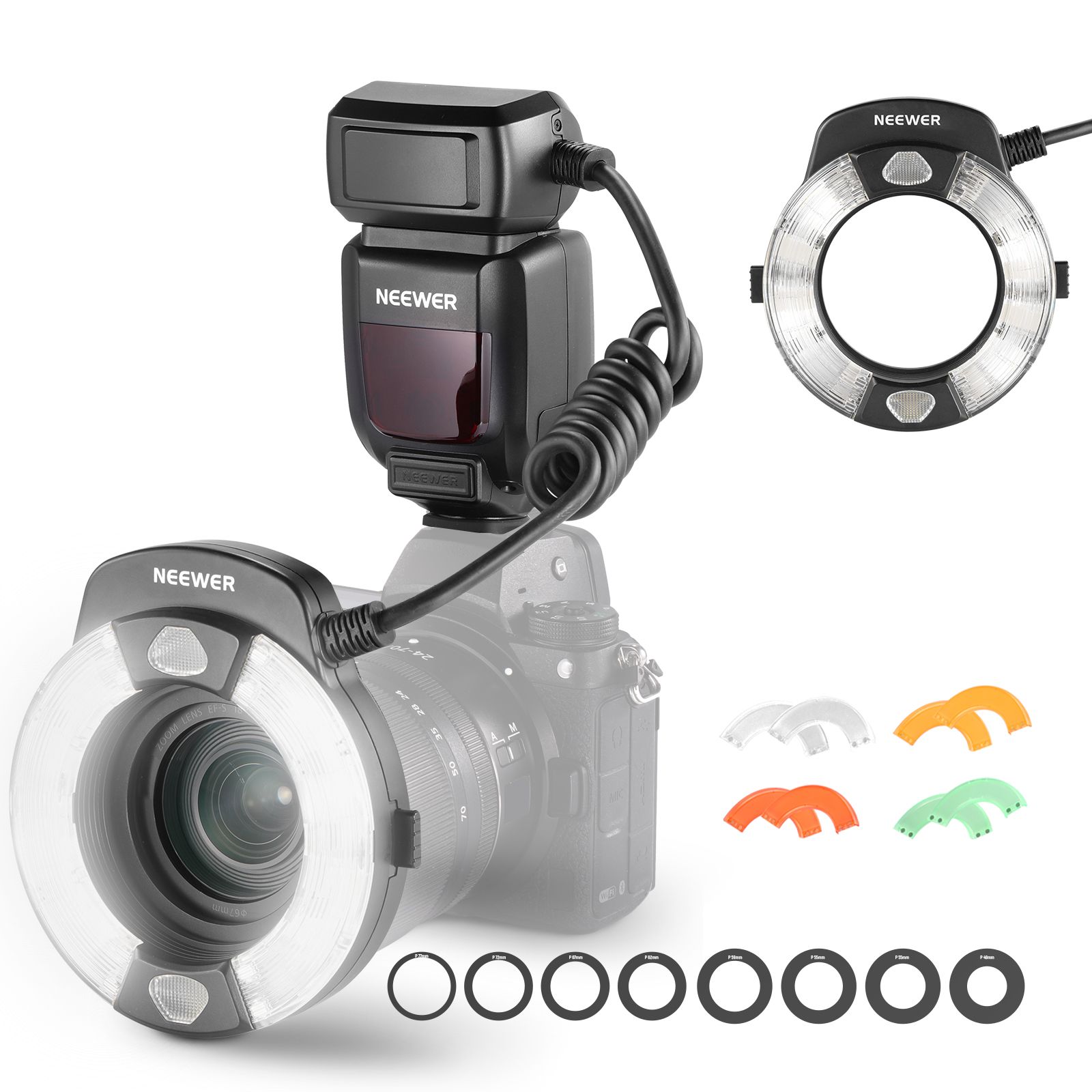 Neewer RF1-N Ring Flash Light for Nikon Cameras