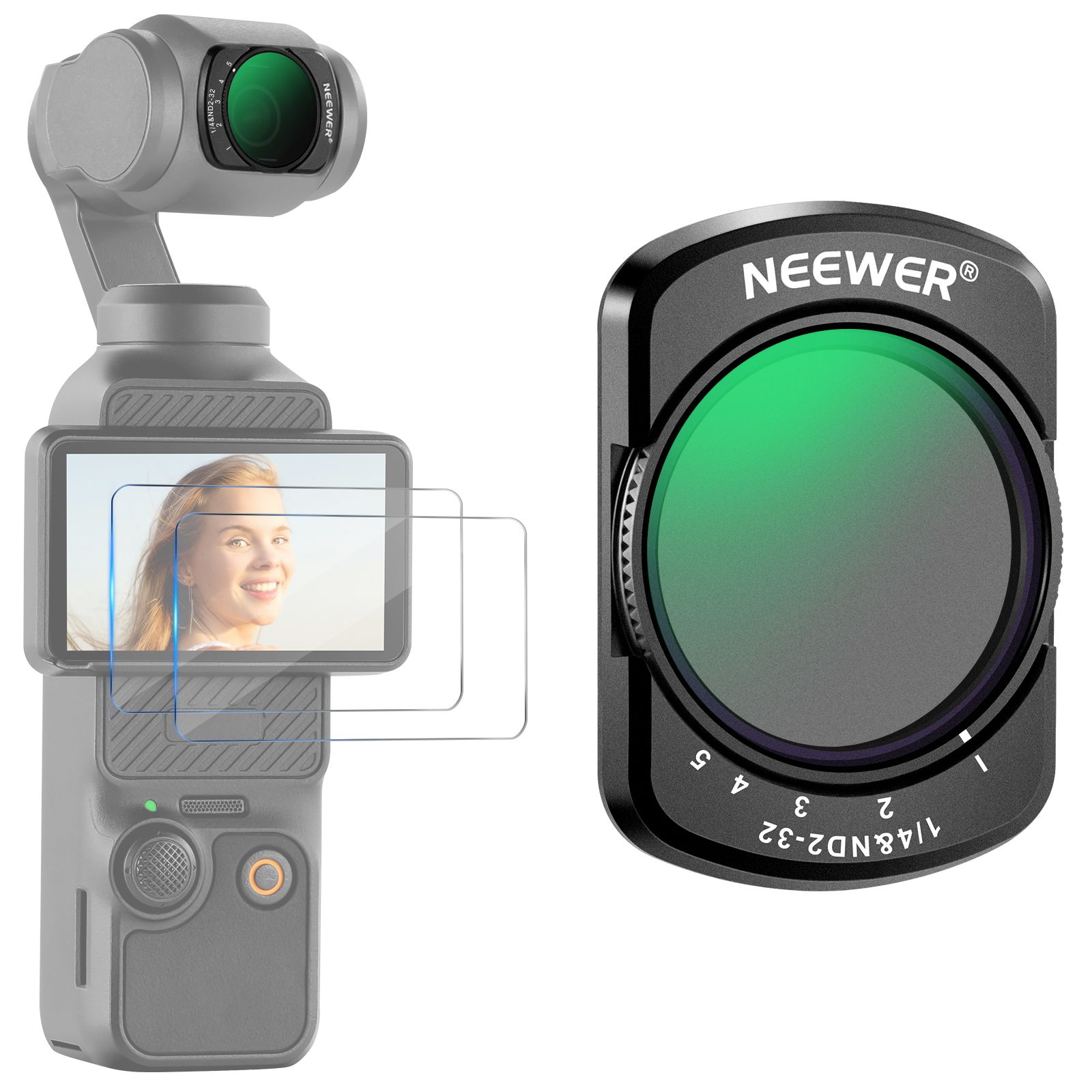 Neewer ND2-32 Variable Filter for DJI Osmo Pocket 3