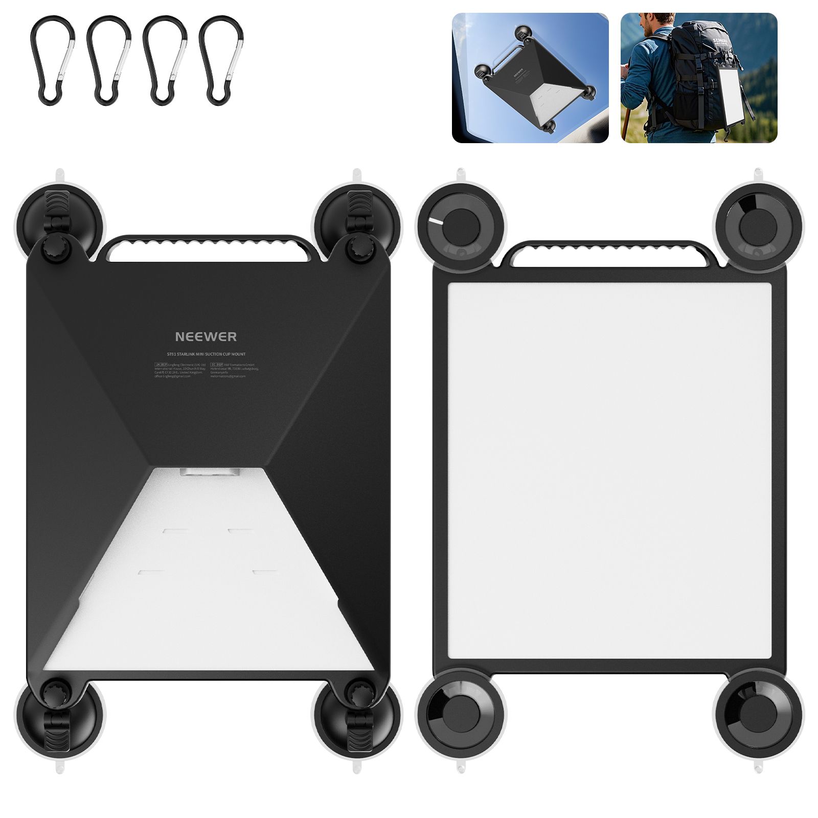 Neewer Car Vent Mount for Starlink Mini with 2-in-1 Satellite Kit and Silicone Protection Case with Strong Suction Cups