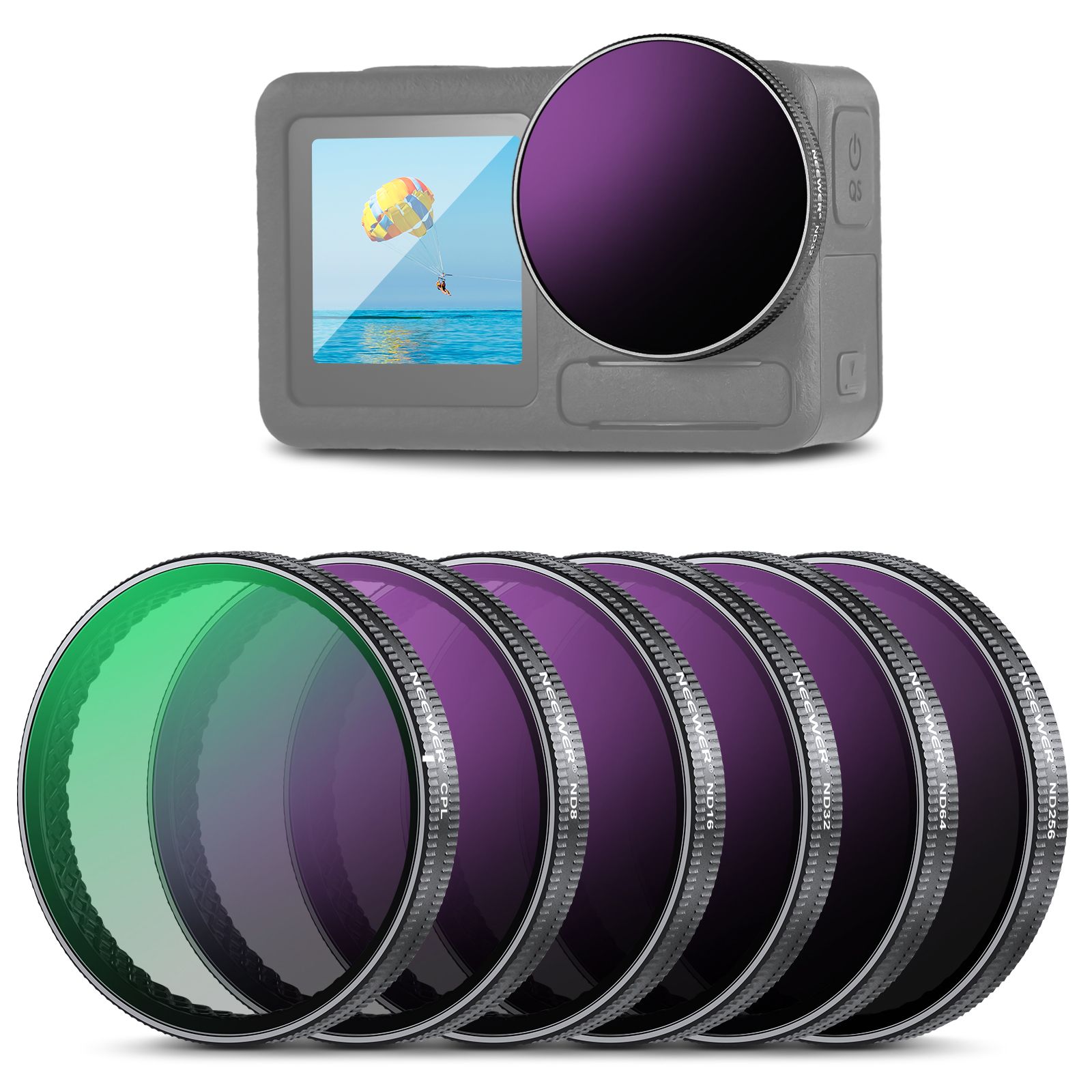 Kit de filtros ND Neewer para cámaras DJI Osmo Acción