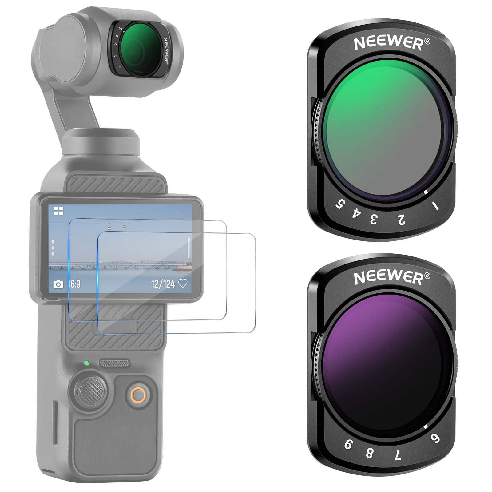 Kit de filtros magnéticos Neewer compatible con DJI OSMO Pocket 3