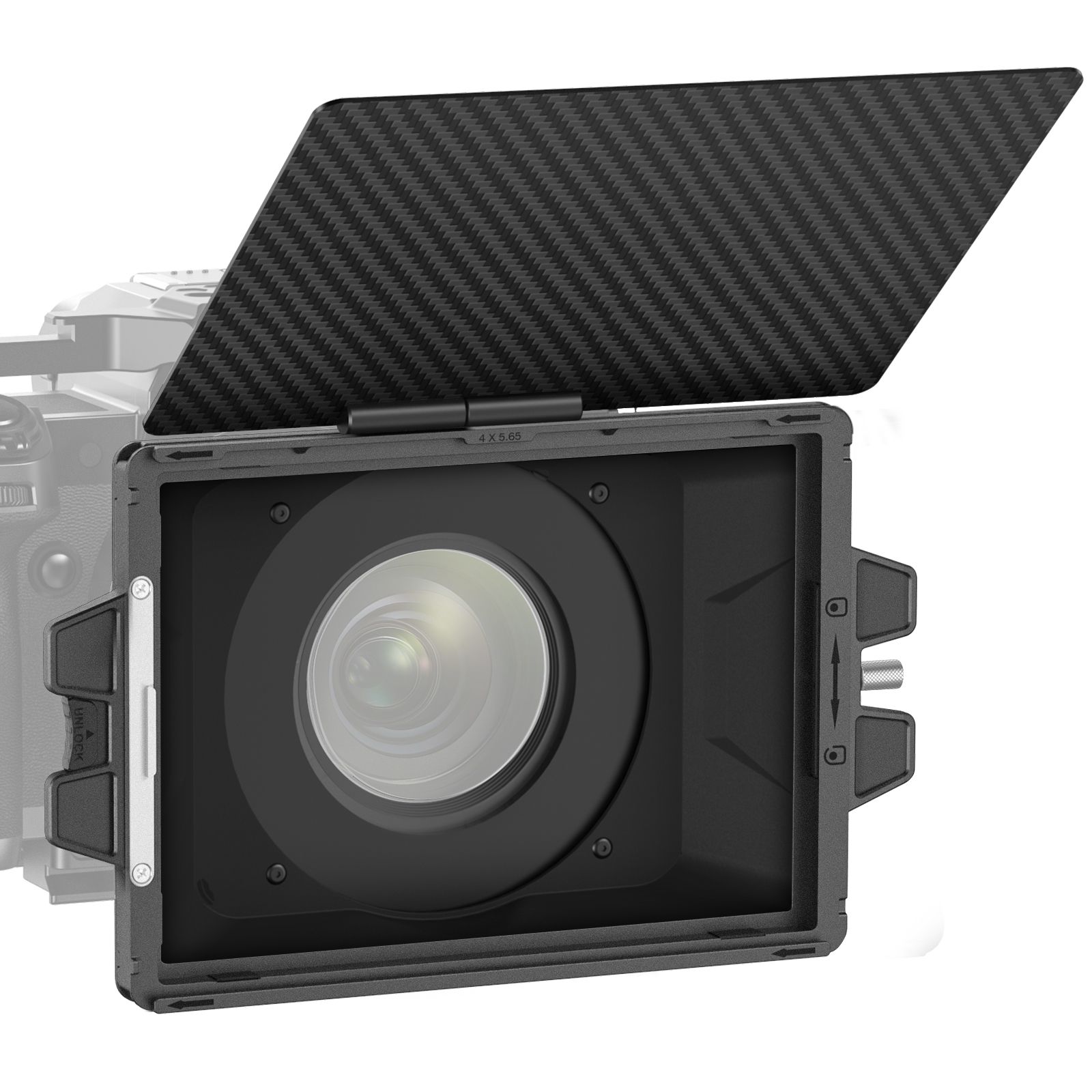 Caja de fondo Neewer mini con placa de 4''x5,65'', bandera de fibra de carbono, 4 adaptadores de anillo para objetivo circular (67/72/77/82mm), compatible con SmallRig/K&F/Filtros Tiffen, PG002