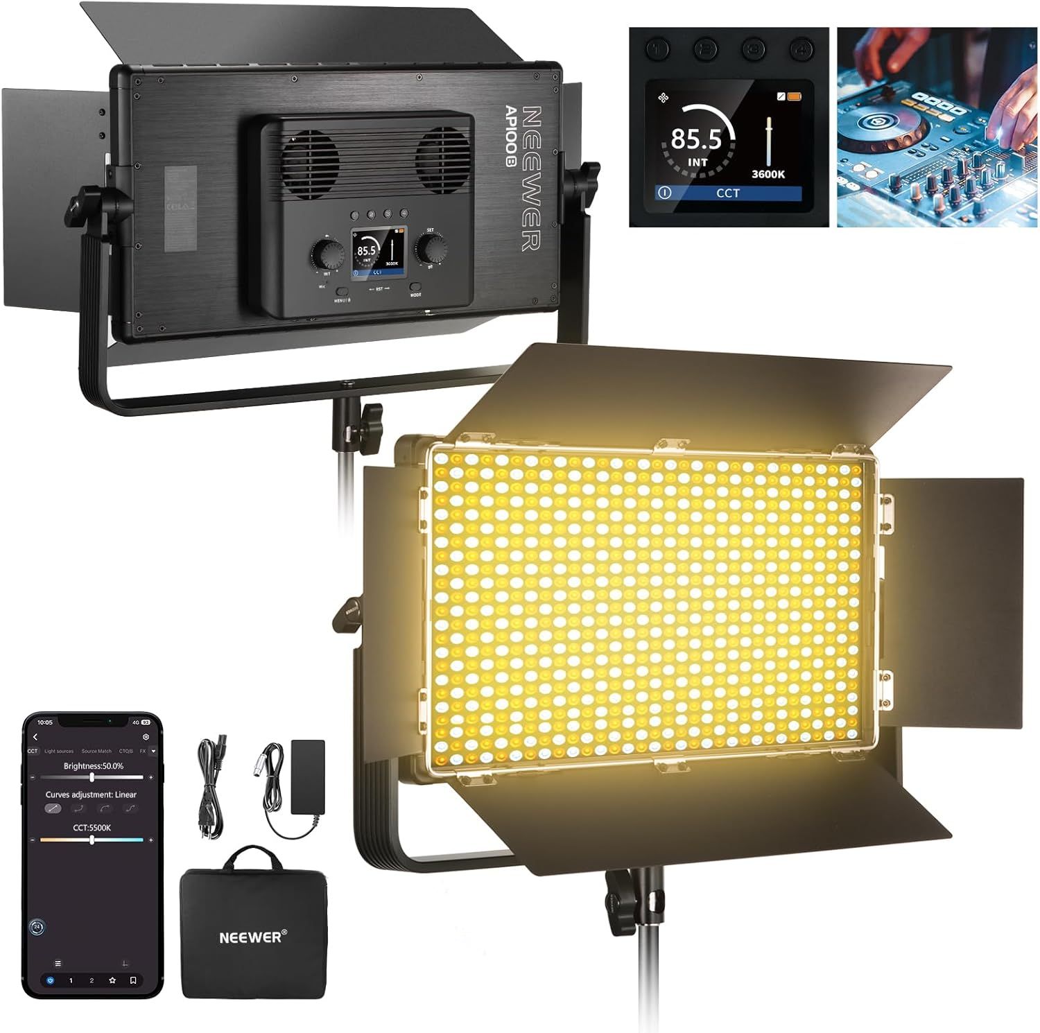 Neewer 100W Bicolor LED Video Light Panel