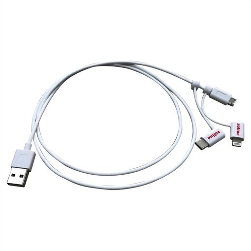 Roline USB Cable 1m USB 2.0 A to Micro-B