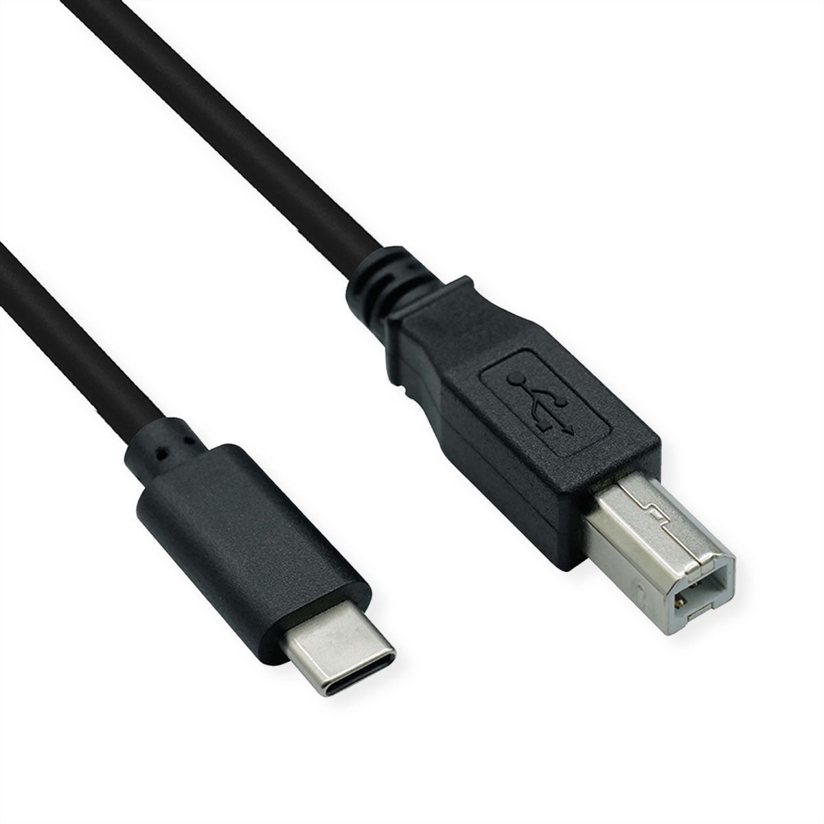 Roline USB Cable 3m USB 2.0 to USB C and USB B Black