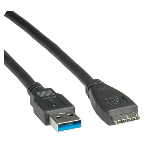 Roline USB 3.0 Cable, A to Micro B, 0.8m