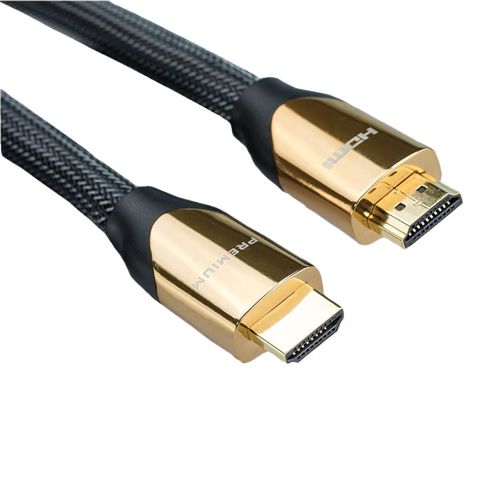 Roline 1m HDMI Cable, Type A (Standard) - Black & Gold