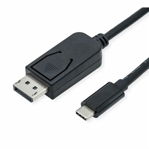 Roline 1m Video Cable and Adapter DisplayPort to USB Type-C Black