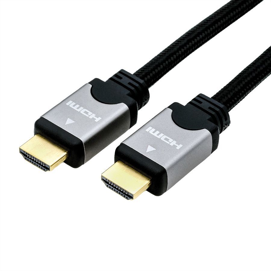 Roline 11.04.5856 HDMI Cable 1.5m Type A (Standard) Black, Silver