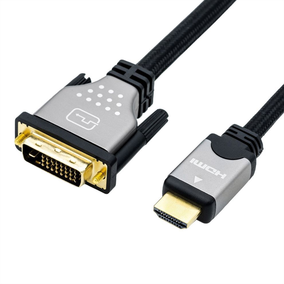 Roline 1m DVI-D to HDMI Cable