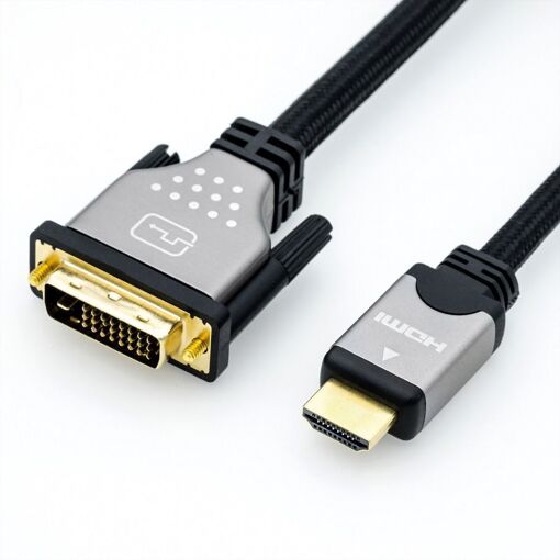 Câble vidéo Roline DVI-HDMI de 3 mètres