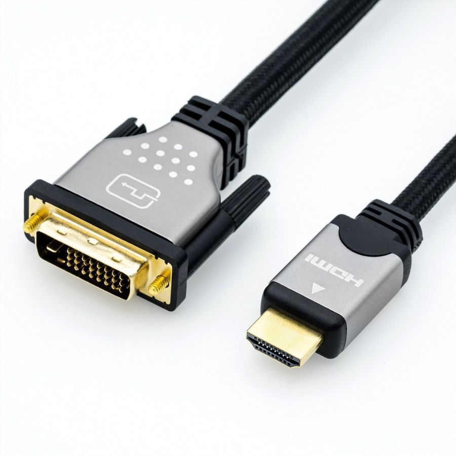 Câble vidéo Roline DVI-HDMI de 3 mètres