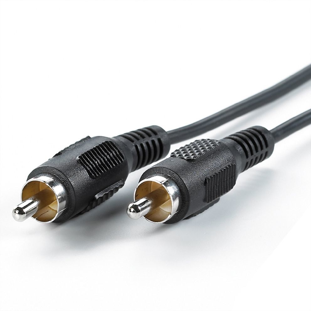 Roline 2.5m RCA Audio Cable Black