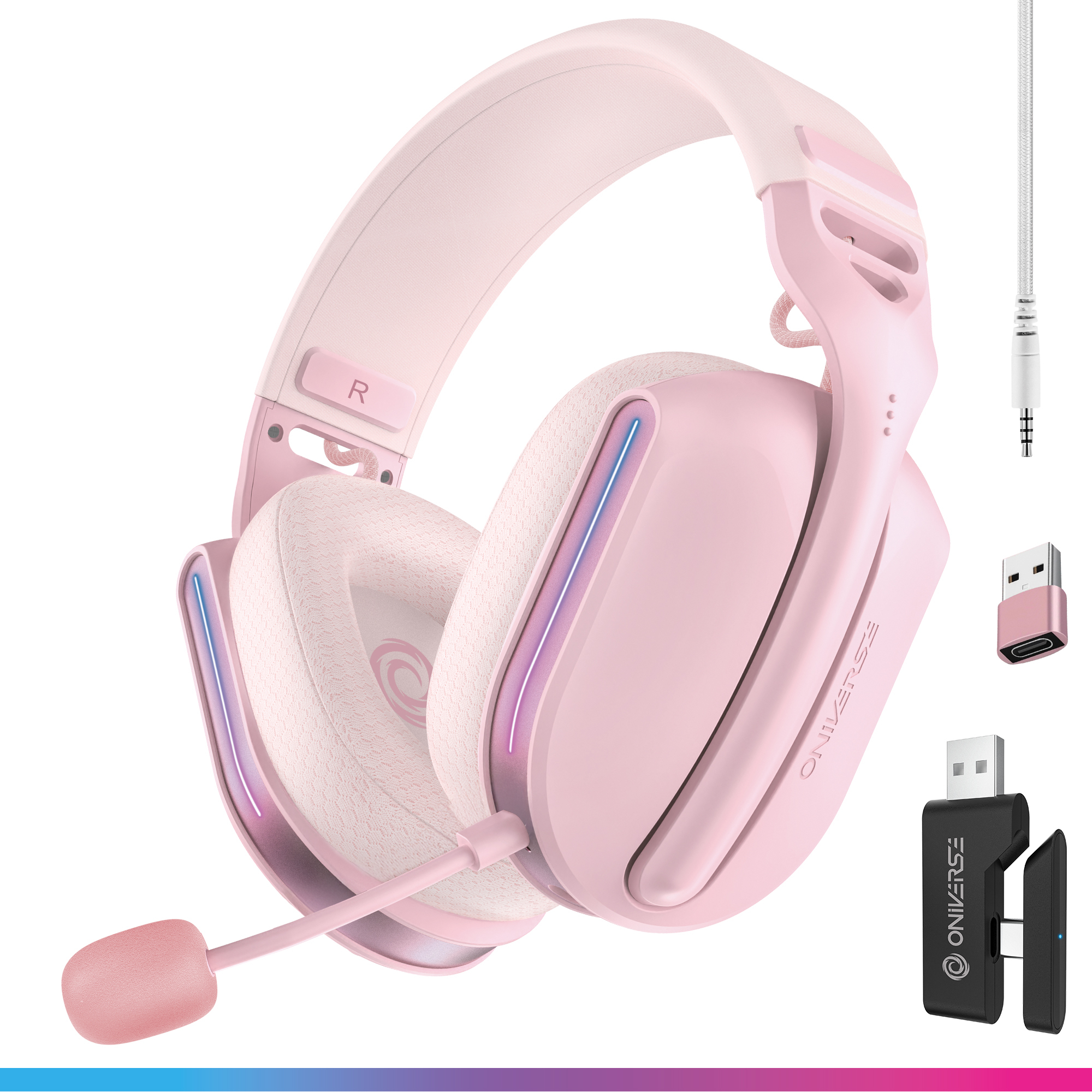 ONIVERSE Polaris Wireless Gaming Headset - Aurora Pink (Multi-Platform)