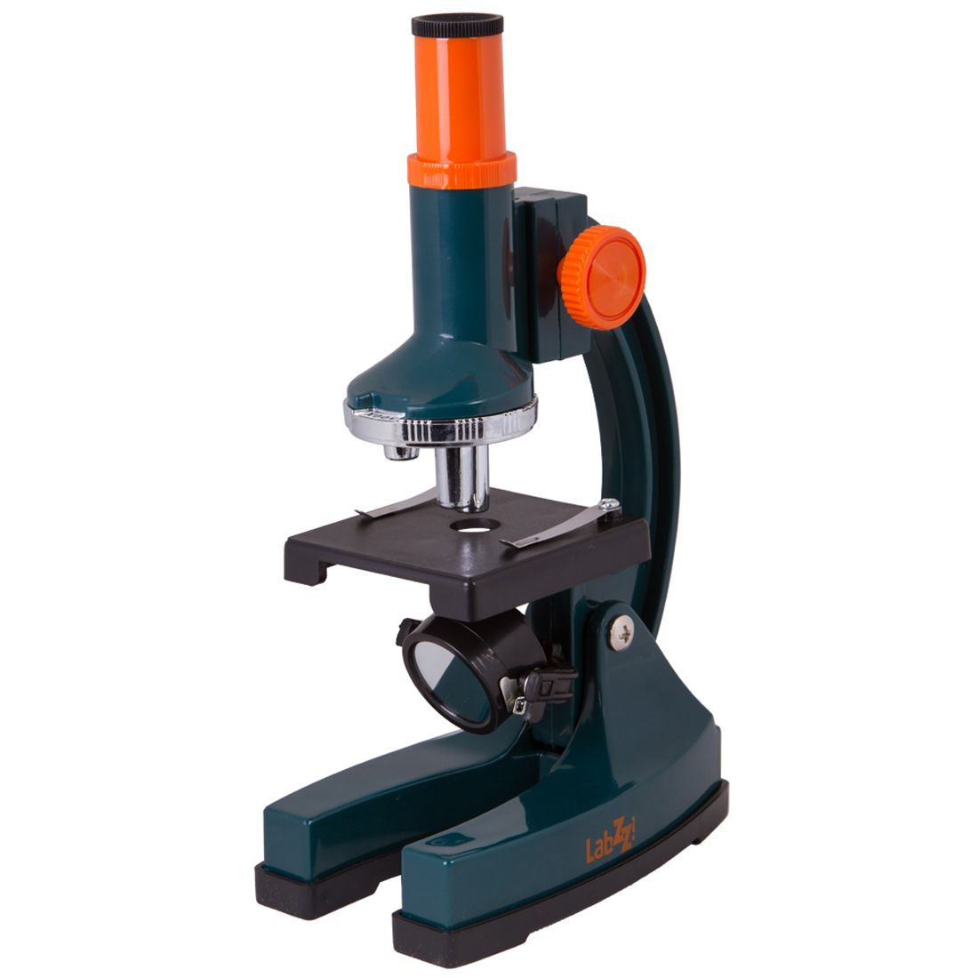 Levenhuk LabZZ M1 Monocular Biological Microscope with Starter Kit (Blue, Black & Orange)