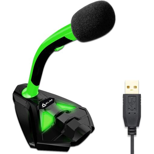 SPIDER INSTINCT USB Voice Microphone for Computer - Professional Desk Microphone - Gamer Microphone for PC and PS4 - New Version - Green