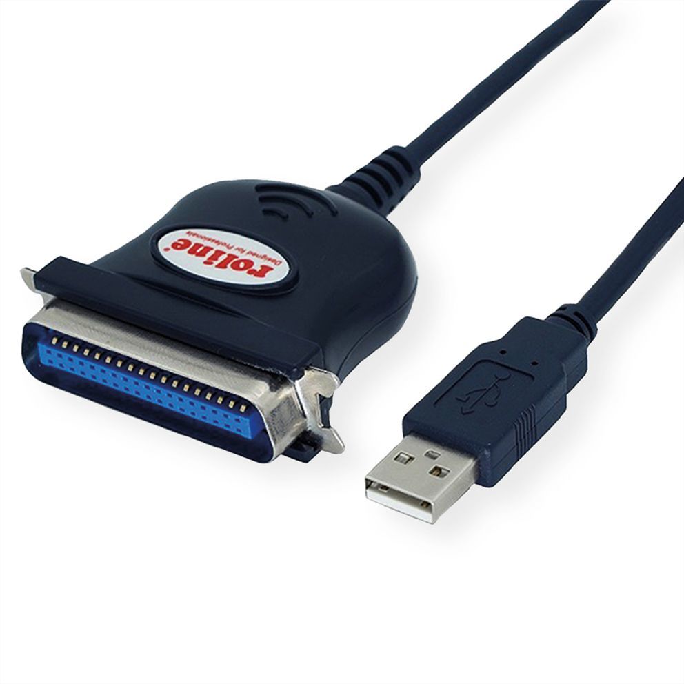 Roline Gender Changer Cable IEEE 1284 USB-A Black
