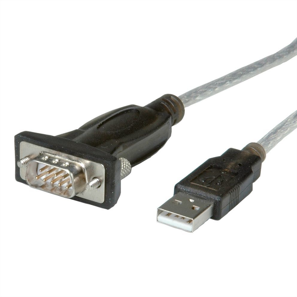 Roline USB Type-A to DB-9 Cable, 1.8m Grey