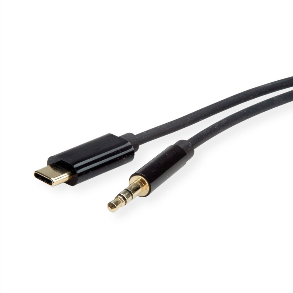 Câble audio Roline 3 m, 3,5 mm vers USB-C, noir