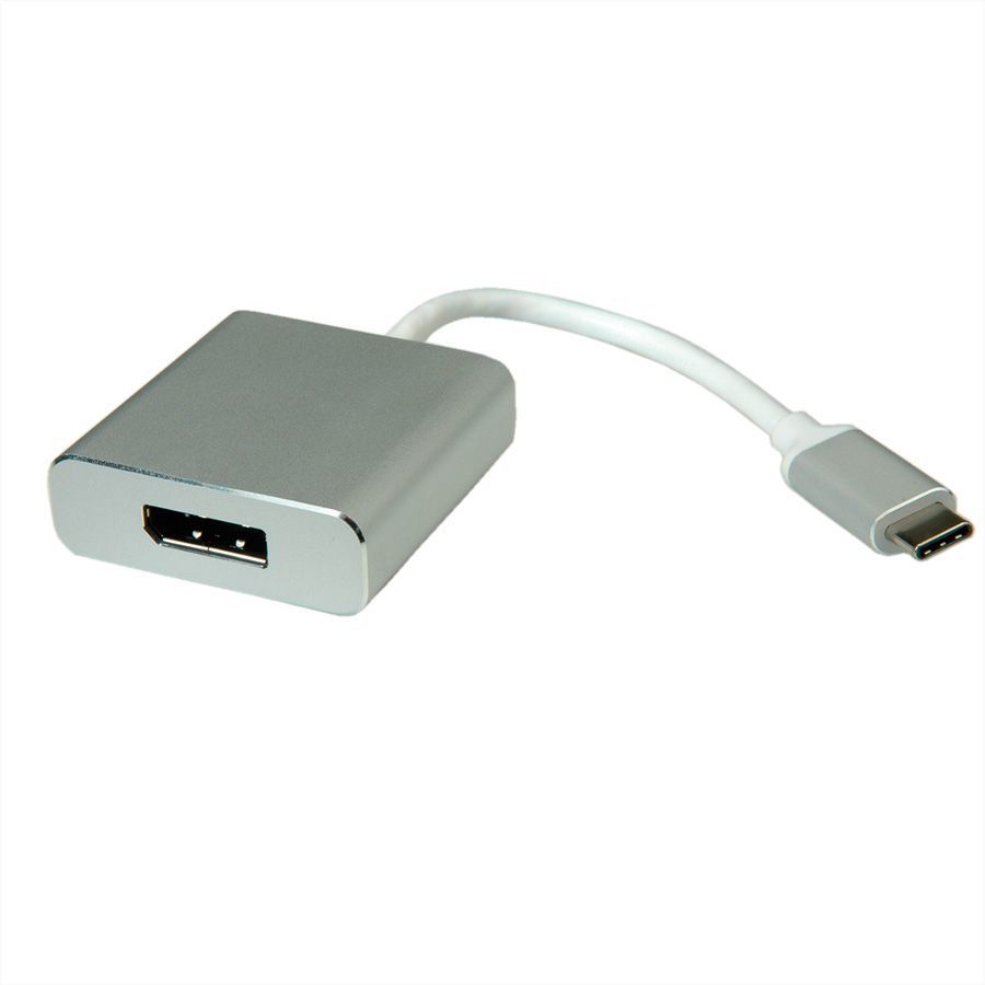 Roline USB-C to DisplayPort Adapter Cable, 0.1m, Silver