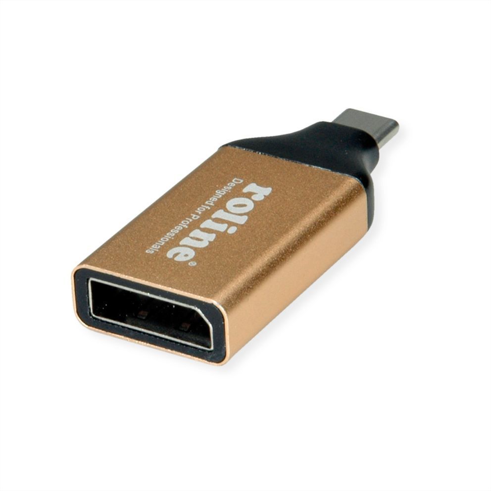 Roline USB-C to DisplayPort Adapter 4096 x 2560 Pixels Gold