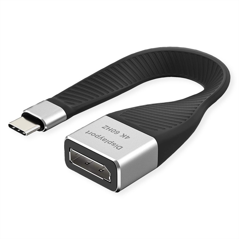 Roline USB Type-C to DisplayPort Cable, 0.13m, Black