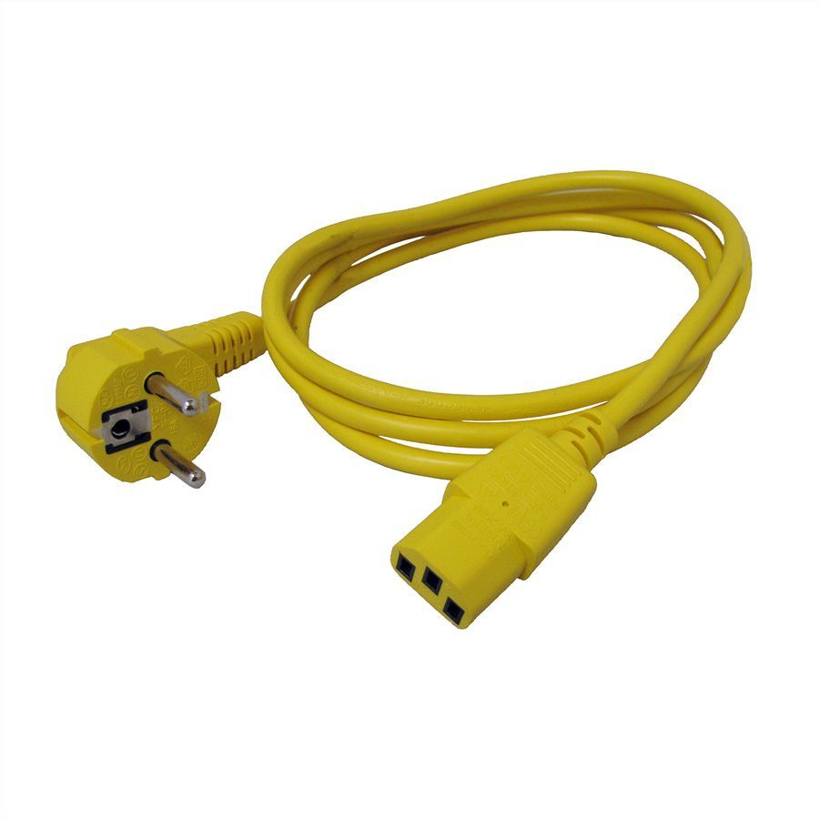 Roline Electric Cable, 1.8m, C13 Coupler, Yellow
