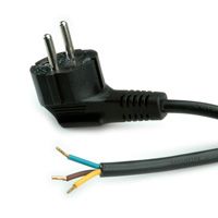 Roline Power Cable, Black, 1.8m, Type F Plug