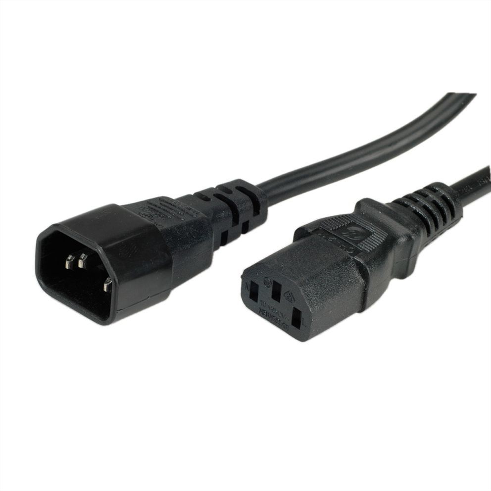 Roline Green Electric Cable, 3m, IEC C14 to IEC C13
