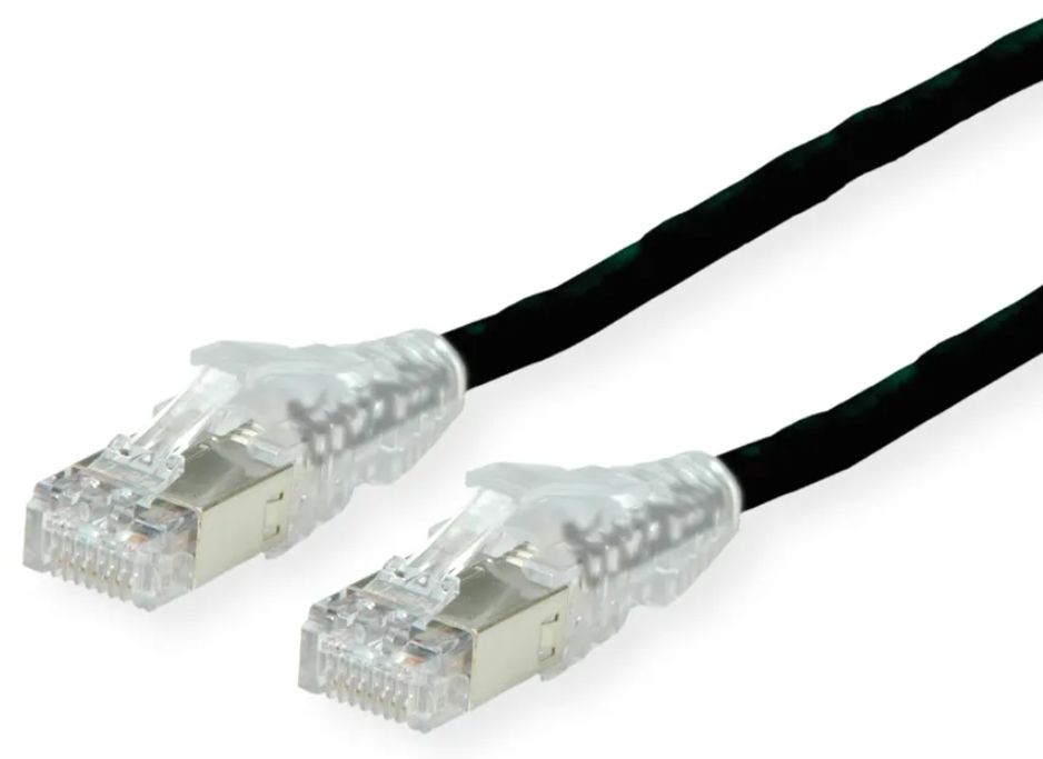 Dätwyler Cat6a Network Cable - 0.5m, Black (S/FTP)
