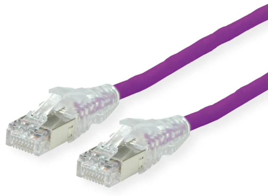 Dätwyler Cat6a Network Cable, 0.5m, Violet (S/FTP)