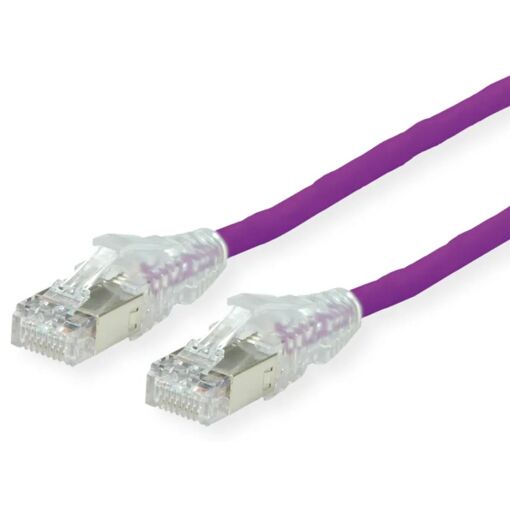 Dätwyler Cat6a Network Cable, 0.5m, Violet (S/FTP)