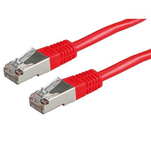 Roline S/FTP Cat.5e Patch Cable, Red, 1m
