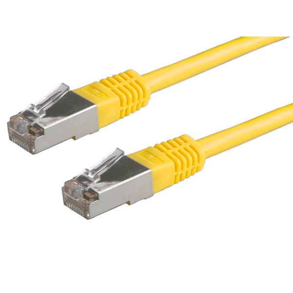 Roline S/FTP Cat.5e Patch Cable, Yellow, 1m