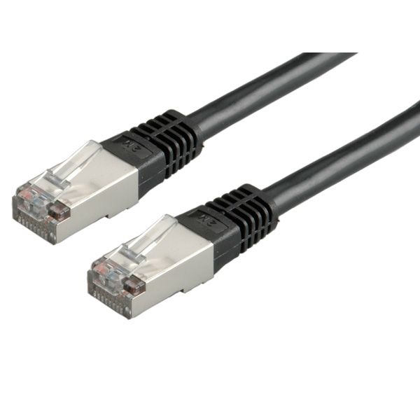 Roline S/FTP Cat.5e Patch Cable, Black, 5m