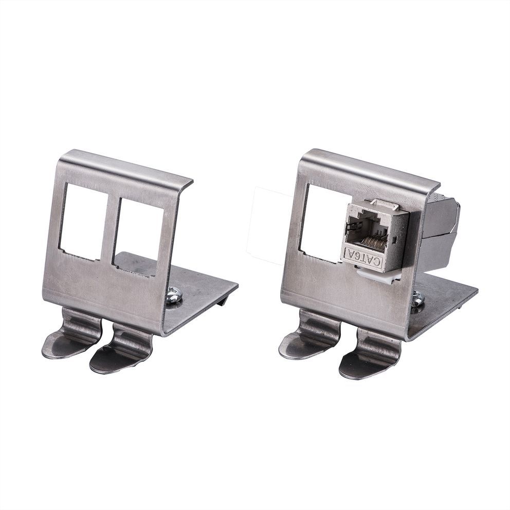 Roline Cable Gender Changer 2x Keystones, Silver