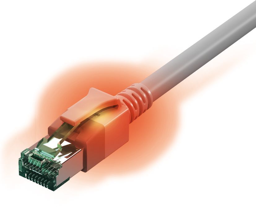 Sacon Cat6a Network Cable, 3m, Grey (S/FTP)