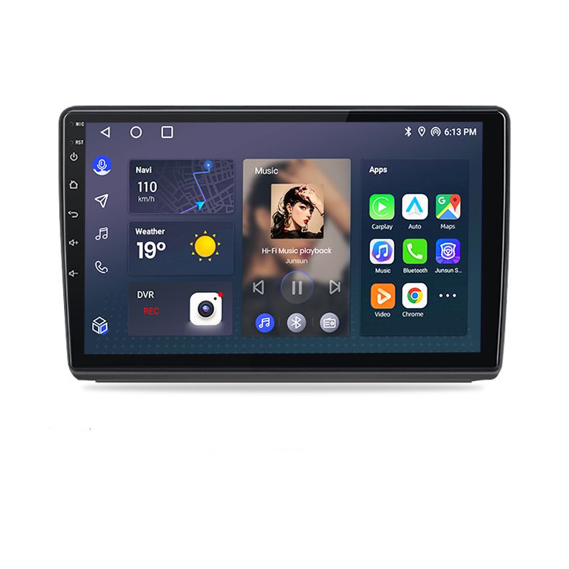 Junsun Android Auto Car Stereo 9-Inch Screen GPS WiFi 4GB RAM + 64GB ROM for Trafic/Primastar/Vivaro (2007-2012)