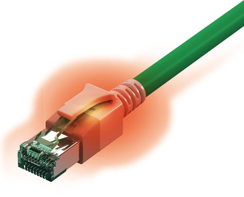 Sacon Cat6a Network Cable, Green, 3 ft (0.9m) S/FTP (S-STP)