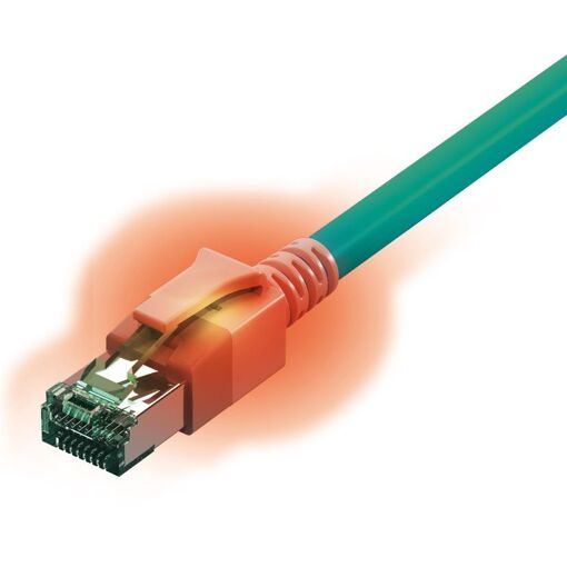 Sacon Cat6a Network Cable, 0.5m Turquoise (S/FTP)