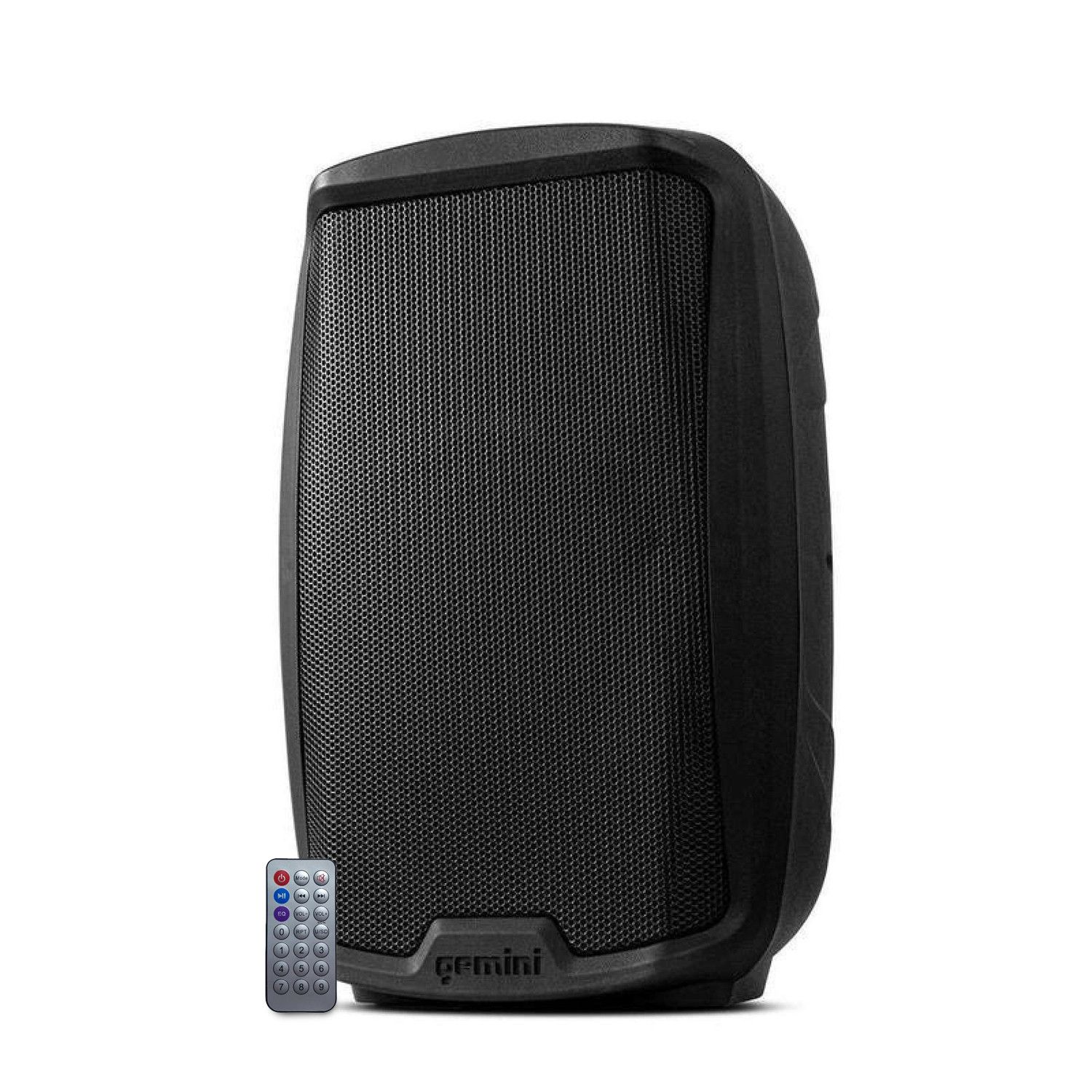 Gemini AS-2112BT Bluetooth PA System Speaker, 12" Woofer 1500W DJ Speakers with Bluetooth, SD, USB, FM, XLR