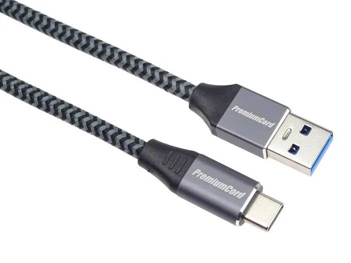 Premiumcord Ku31cs2 USB-C to USB A Data Cable (USB 3.2 Gen 1, 3A, 5Gbps)