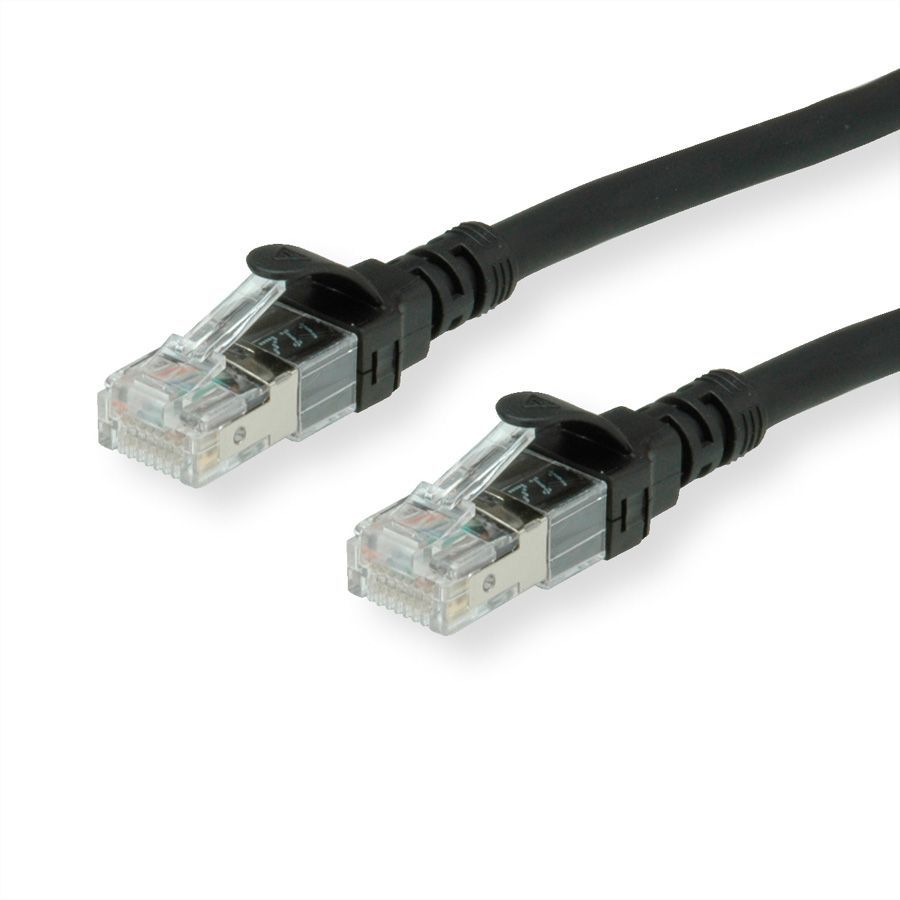 Roline Cat6 Network Cable, 2m, Black (SF/UTP S-FTP)