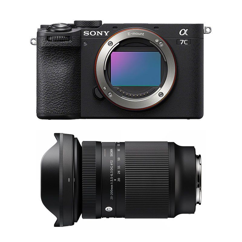 Sony Alpha 7C II Black + Sigma 20-200mm f/3.5-6.3 Contemporary Lens 3-Year Warranty