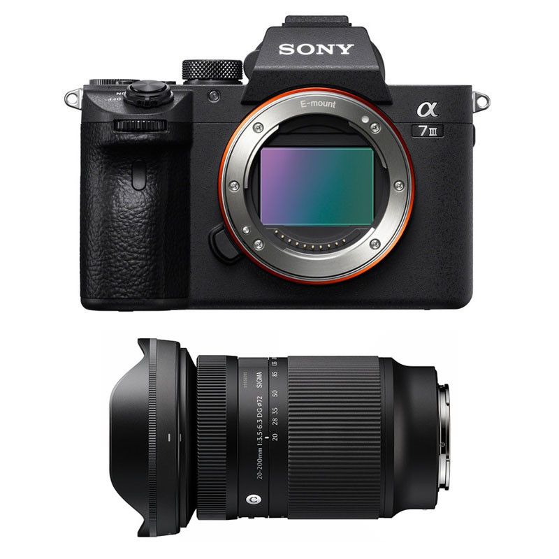 Sony Alpha 7 III + Lente Sigma 20-200mm f/3.5-6.3 Contemporáneo, Garantía de 3 Años
