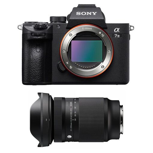 Sony Alpha 7 III + Sigma 20-200mm f/3.5-6.3 Contemporary Lens, 3-Year Warranty