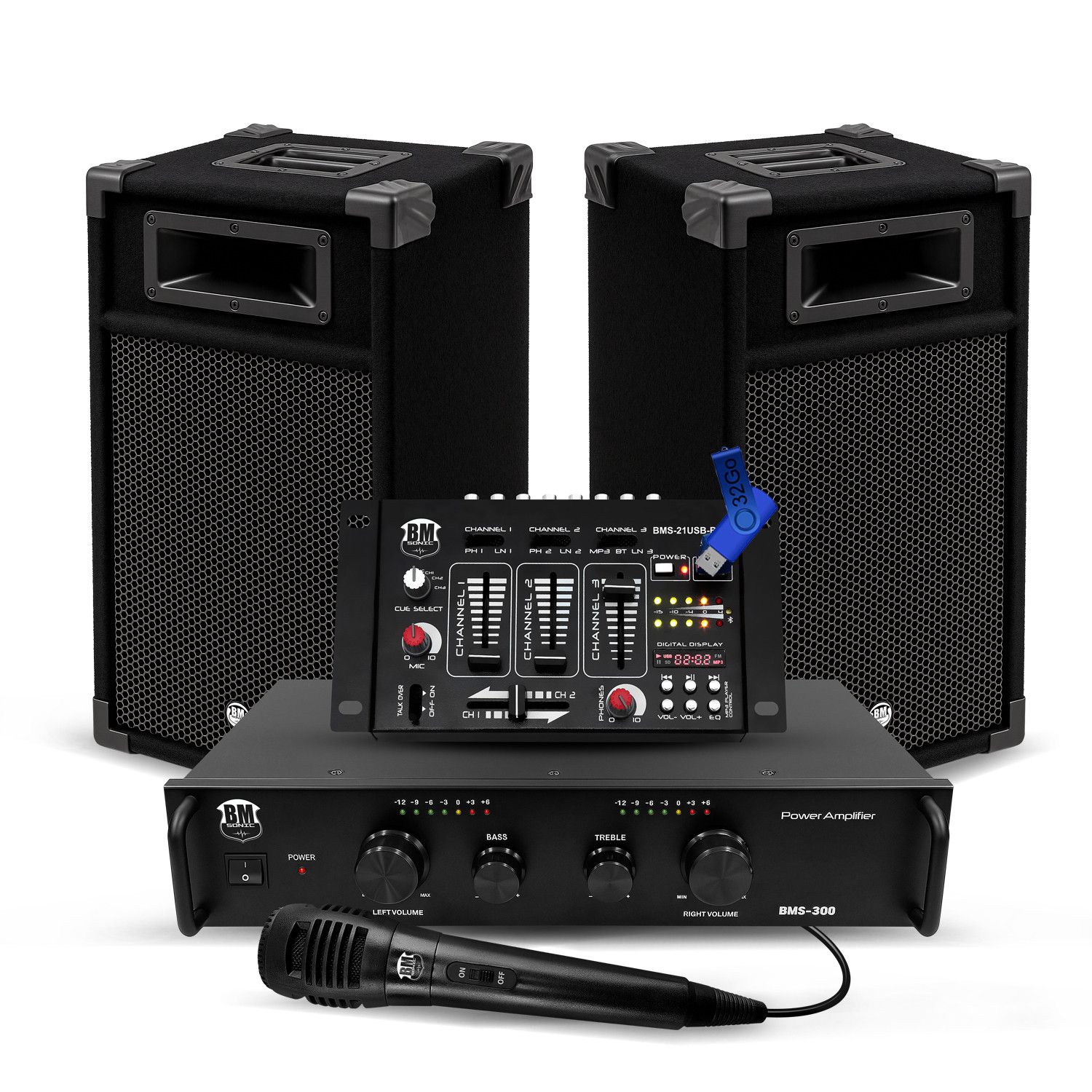 Bm Sonic BMS-DJ300-USB-BT Sound Kit